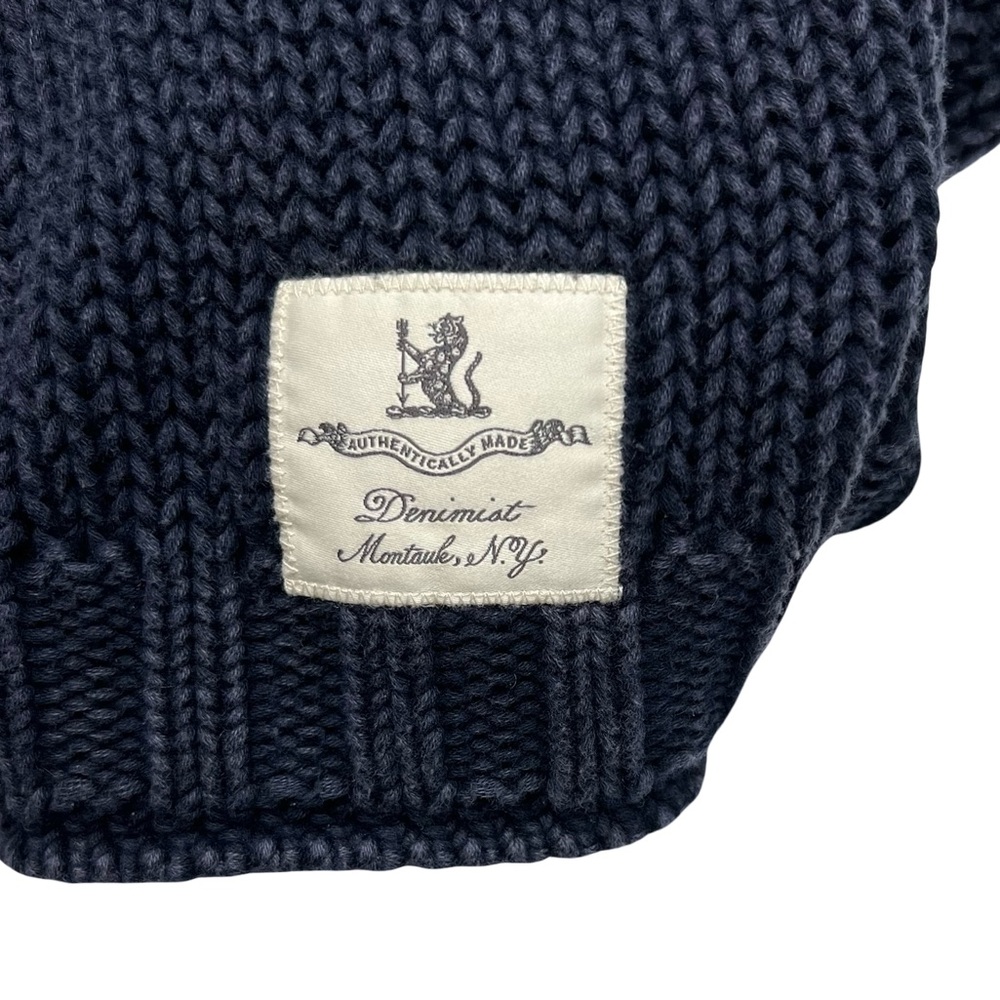 Denimist American Flag Turtleneck Sweater Size Medium Navy Oversized Patriotic - Picture 5 of 9